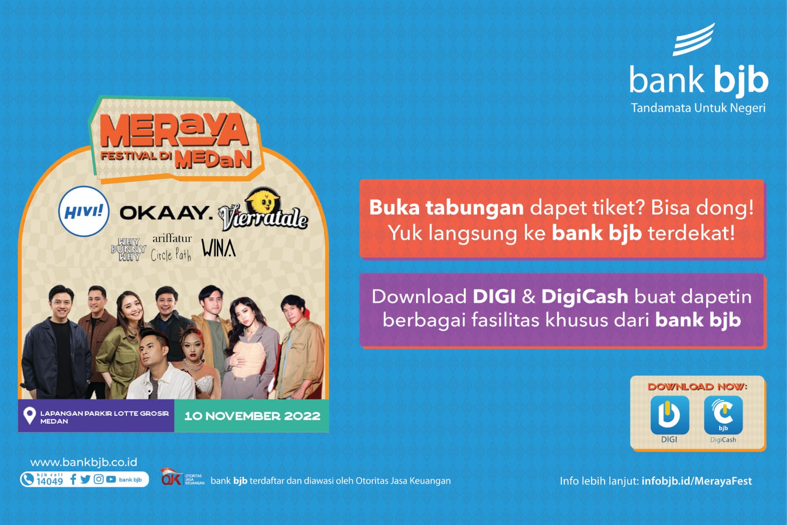 Buka Tabungan Bank bjb Bisa Dapat Tiket VIP Meraya Festival Di Medan 2022