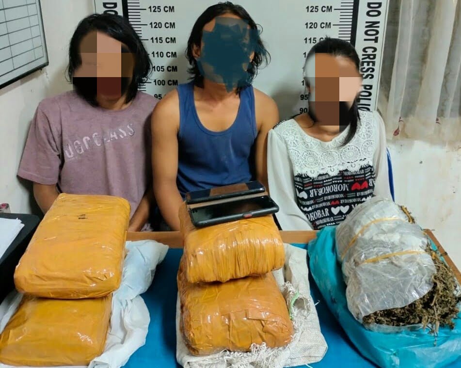 Polres P.Siantar Ringkus 1 Wanita Dan 2 Pria Penjual Ganja