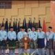 MANTAN Tenaga Ahli Pengkaji Bidang Padmas Lemhanas RI, Mayjen TNI Purn M. Hasyim didampingi para Tokoh Pakat Melayu dan pimpinan Ormas Melayu se-Sumatera Utara membacakan pernyataan sikap pada acara Silaturahim Akbar Masyarakat Melayu Sumatera Utara di Aula Tengku Rizal Nurdin, Gubernuran Medan, Rabu (26/10). Waspada/Ist