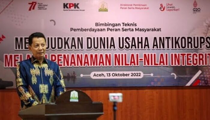 Pj Gubernur Aceh Apresiasi Bimtek Dunia Usaha Antikorupsi Yang Diselenggarakan KPK