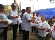 Syukuran Juara KTA Terbanyak, DPC Perindo Sunggal Bagi Ratusan Karung Beras