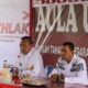 Kepala Divisi Pemasyarakatan Kanwil Kemenkumham Aceh Yudi Suseno disampingi Karutan Singkil Machda Landasny, saat pengarahan pegawai dan CASN. Waspada/Ist