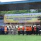 Personel BPBD Aceh Besar bersama unsur terkait menggelar apel kesiapan personil dan peralatan penanggulangan bencana, Selasa (18/10) di lapangan bola kaki Carlos, Lhoknga, Aceh Besar. (Waspada/Ist).