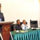 Ketua Bawaslu Padang Sidempuan Syafri Muda Harahap SE saat membuka acara Sosialisasi dan Peningkatan Pemahaman Terhadap Perbawaslu dan PKPU serta Regulasi Pemilu Kepada Calon Peserta Pemilu 2024 dan Masyarakat di Aula Mega Permata Hotel, Padang Sidempuan, Senin (24/10).Waspada/Mohot Lubis
