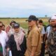 Pj Gubernur Aceh, Achmad Marzuki, didampingi Pj. Bupati Aceh Utara, Azwardi Abdullah, Kadistanbun Aceh, Cut Huzaimah dan Plh. Karo Adpim Setda Aceh, Muhammad Rahmadin, meninjau persawahan yang terdampak banjir Aceh Utara di Gampong Matang Ubi, Kecamatan Lhoksukon, Aceh Utara, Minggu, (23/10). (Waspada/Ist)