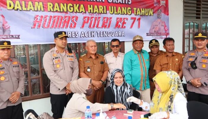 Polres Agara Gelar Pengobatan Gratis HUT Ke-71 Humas Polri