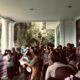 Massa Gerakan Mahasiwa Peduli Rakyat Mandailing Natal (Gempur Madina) 'mengepung' Kantor Bupati dan Kantor DRPD Madina. Waspada.id/Irham Hagabean Nasution