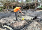 Polisi Olah TKP Kebakaran Sumur Minyak Di Aceh Timur