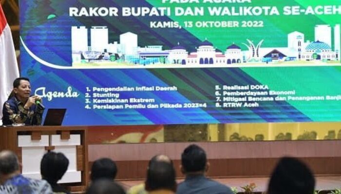 Rakor Gubernur Dengan Bupati/Wali Kota Se-Aceh Bahas Delapan Isu Utama