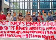 Aliansi GMP Sumut usai menyampaikan aksi damai di depan Kantor Kejati Sumut, Kamis (13/10). Waspada/Ist