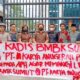 Aliansi GMP Sumut usai menyampaikan aksi damai di depan Kantor Kejati Sumut, Kamis (13/10). Waspada/Ist