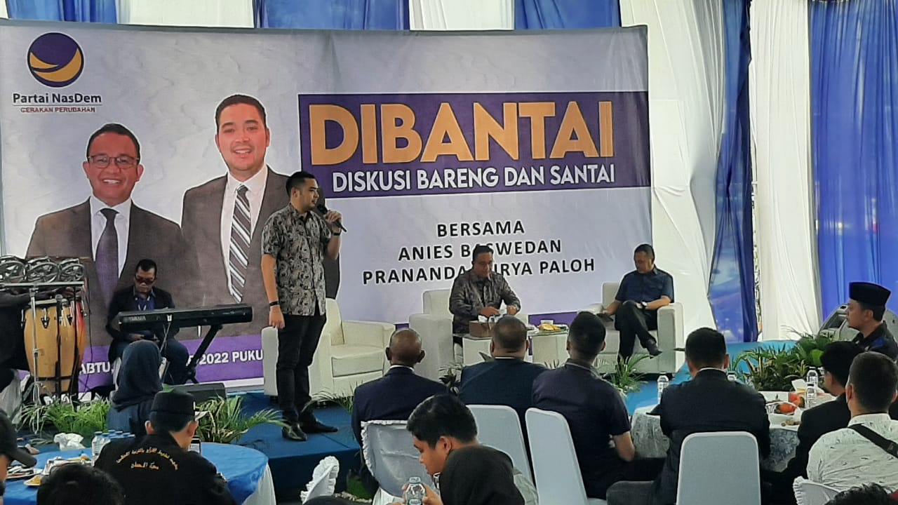 Prananda Surya Paloh dan Anies Baswedan Diskusi Dengan Pelajar dan Mahasiswa