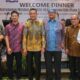 WAGUBSU Musa Rajekshah, bersama ketua dan pengurus Kadin Sumut saat menghadiri jamuan makan malam di Hotel Adimulia.Waspada/Ist