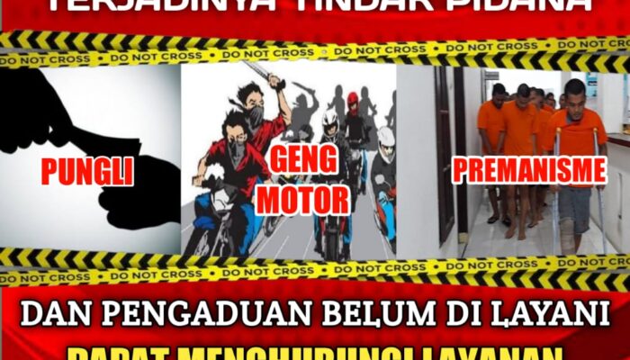 Polrestabes Medan Tempelkan Stiker Layanan Pengaduan Masyarakat