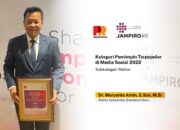 Muryanto Amin Dinobatkan Sebagai Pemimpin Terpopuler 2022