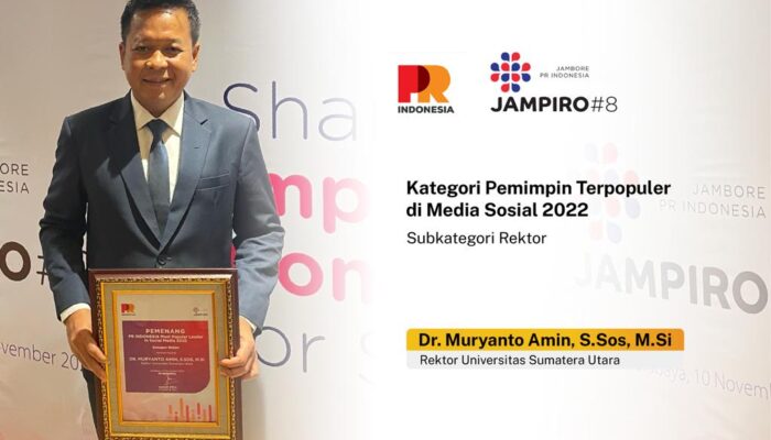 Muryanto Amin Dinobatkan Sebagai Pemimpin Terpopuler 2022