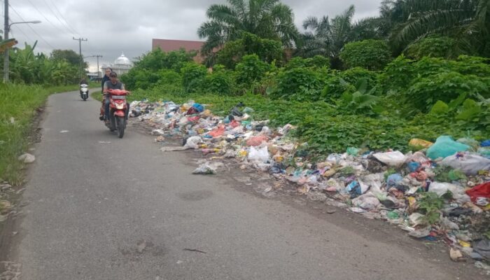 Sampah Menumpuk Di Jl. Kramat Kelurahan Sei Mati