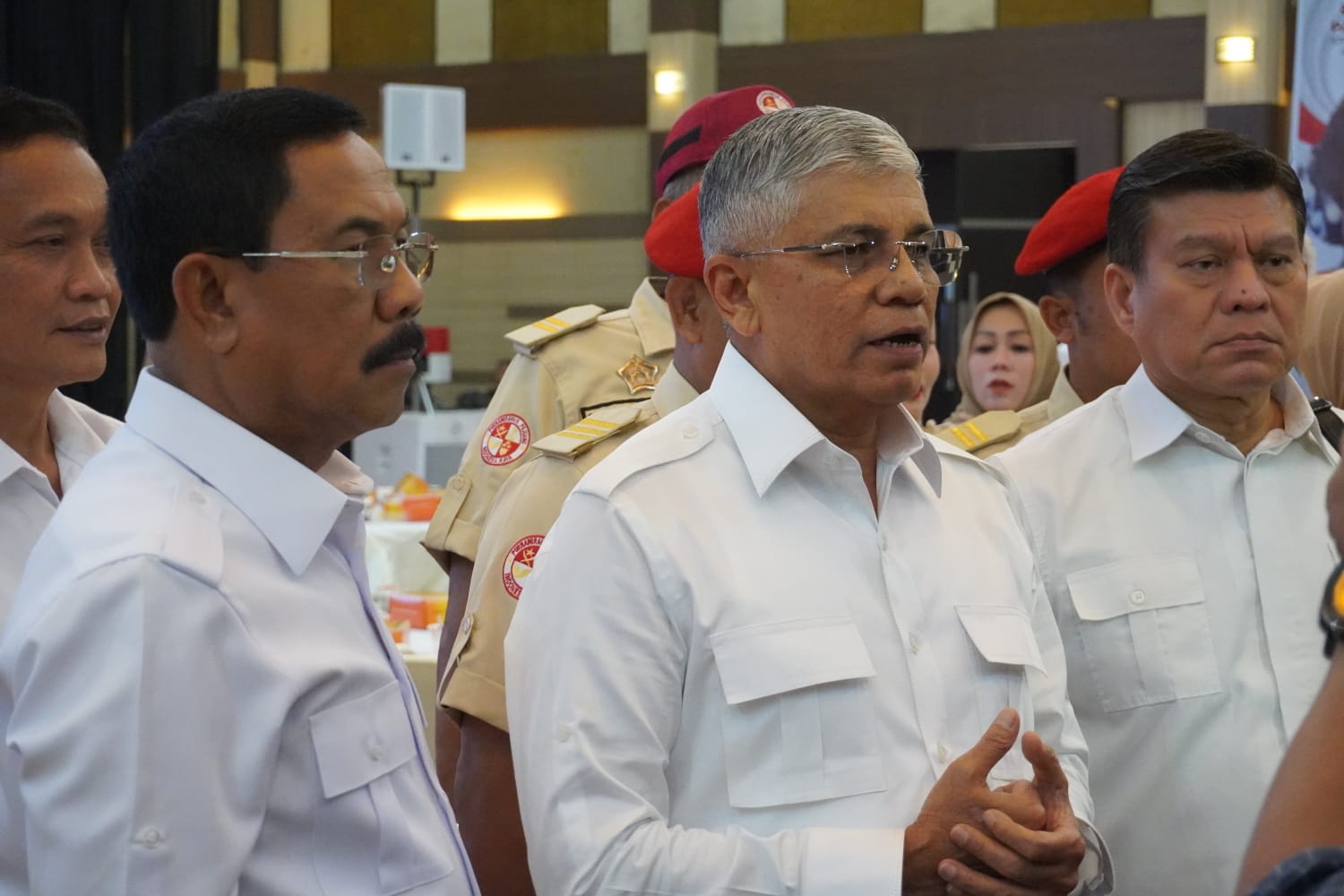 MAYJEN Purn Musa Bangun, Wakil Ketua DPP Gerindra di sela-sela acara. Waspada/Ist