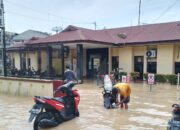 Air Sungai Deli Meluap, Polsek Medan Labuhan Terendam Banjir