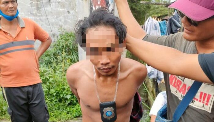 Pakai Lencana BNN, Pencuri Diamuk Warga Di Sei Semayang