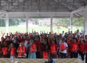 PDIP Labura Bagikan 1000 Paket Sembako Di Acara Rakercab III