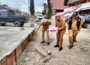 Bupati Taput Tinjau Proyek Pembangunan Alun-Alun Kota Tarutung