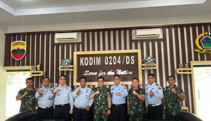 Kalapas Lubukpakam Silaturahmi Ke Kodim 0204/DS Bangun Sinergitas