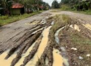 Warga Kesal, Puluhan Tahun Jalan Rusak Tak Pernah Mendapat Perhatian Pemkab Langkat