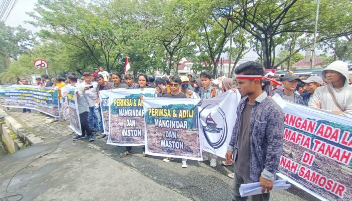 AGPM Samosir Geruduk Kejatisu, Meminta Oknum Mafia Tanah Di APL Tele Diadili