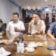 KETUA Dewan Pembina Presidium Rajamin Sirait SE (dua kanan) didampingi Muslim Simbolon, MA (mantan Ketum DPD IMM Sumut, dua kiri), DR HM Yusri Isfa, MSi (kiri, ulama peduli Kamtibmas Polda Sumut) dan DR Zulfi Amri, MSi (mantan ketua umum IMM Sumut, kanan) memberikan keterangan kepada wartawan di Medan, Senin (7/11). Waspada/Partono Budy