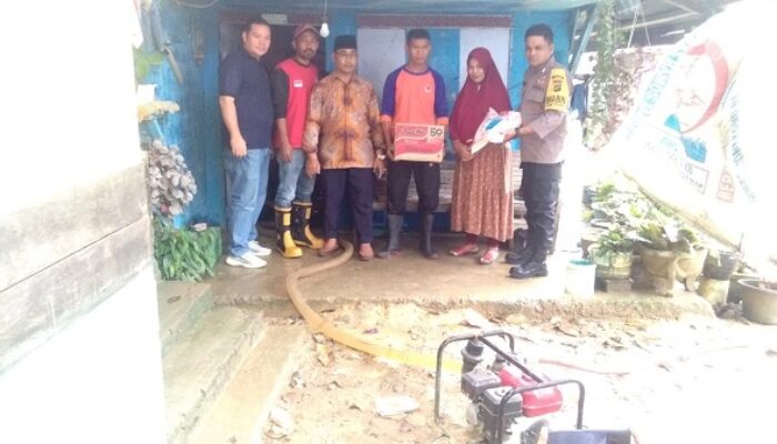 BPBD Lhokseumawe Salurkan Bantuan Logistik Dan Sedia Mesin Sedot Air