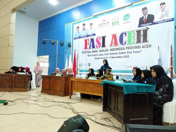 FINAL CCA: Suasana perebutan terbaik pertama, kedua dan ketiga dalam babak final CCA di Aula Jeddah, Gedung UPT Asrama Haji Embarkasi Aceh, Kota Banda Aceh, Kamis (10/11). Waspada/Ist.
