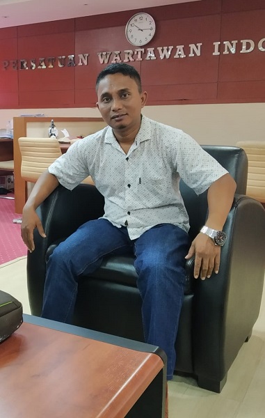 Ketua PWI Aceh Tenggara (Agara) Sumardi. Waspada/Seh Muhammad Amin