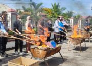 Kejari Langsa Musnahkan123 Barang Bukti Kasus Kejahatan