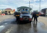 Antisipasi Unjuk Rasa, Polres Langsa Simulasi Pengamanan Kota