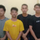 Keempat pelaku saat diamankan di Mapolres Langsa, Selasa (22/11). Waspada/dede