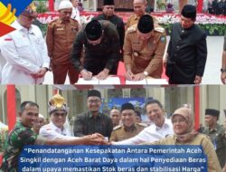 Jamin Kebutuhan Beras Aceh Singkil, Marthunis Teken Kesepakatan Surplus Beras Abdya