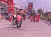 Sepanjang Jalan Protokol Langsa Bertabur Lubang