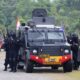 Brimob Dan Polres Simulasi Unjuk Rasa Dan Penanggulangan Teror Pemilu