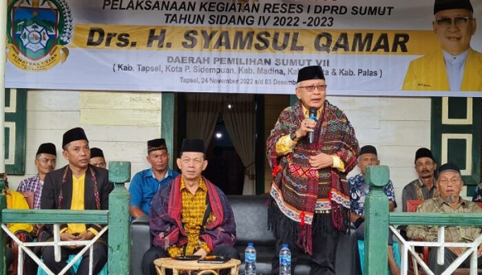 Syamsul Qamar Reses Di Tapsel, Bawa Syahrul Pasaribu