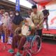 BUPATI Batubara, Ir.H.Zahir, M.AP pada peringatan dan rangkaian HUT ke-62 Karang Taruna di Desa Pelanggiran, Kecamatan Laut Tador. Waspada/Iwan Has