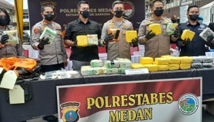 Polrestabes Medan Gagalkan Peredaran 42 Kg Sabu Asal Malaysia