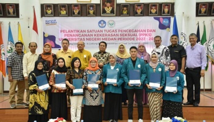 Rektor Unimed Lantik Satgas PPKS Periode 2022-2024