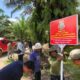 TIM Pidus Kejatisu saat melakukan penyitaan tanah terkait dugaan korupsi alih fungsi kawasan hutan suaka margasatwa di Langkat. Waspada/ist
