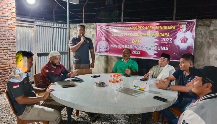 Polres Agara Temu Ramah Sekaligus Nobar Piala Dunia