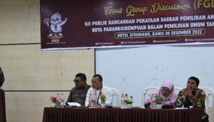 KPU Padang Sidempuan Uji Publik Rancangan Penataan Dapil Pemilu 2024
