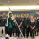 DIMAS Ikhwanus Shafa (kiri) menerima pataka setelah terpilih secara aklamasi sebagai Ketua Dewan Koordinasi Cabang (DKC) Sergai periode 2022-2027 pada musyawarah cabang (Muscab), yang digelar di Hotel Theme Park, Pantai Cermin, Serdang Bedagai, Sabtu (10/12). Waspada/ist