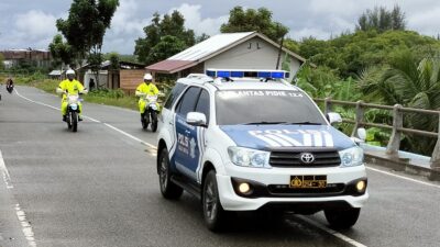 Pengamanan Lintasan Lomba Balap Sepeda Pora Standard Internasional