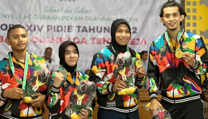 Pidie Juara Umum Tenis Meja Pora XIV 2022