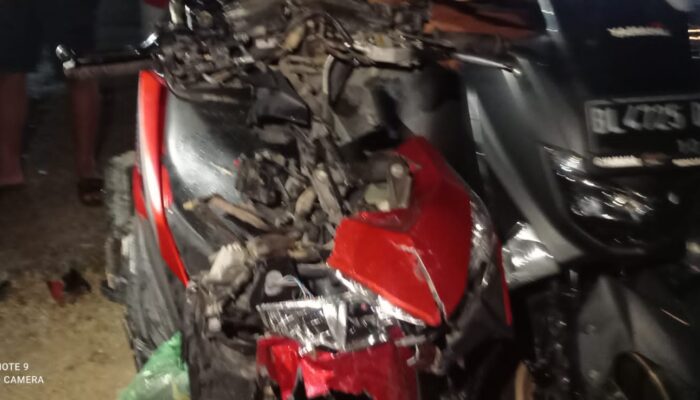 Saling Bertabrakan, Dua Pengendara Sepedamotor Meninggal